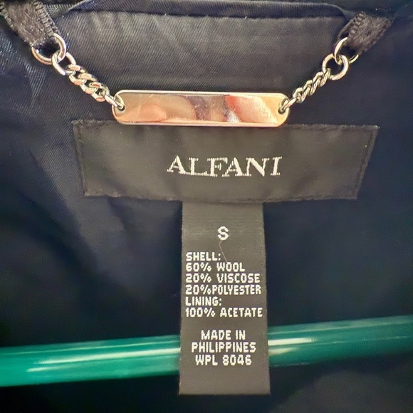 Alfani Black Wool Blend coat​ - Picture 3 of 4